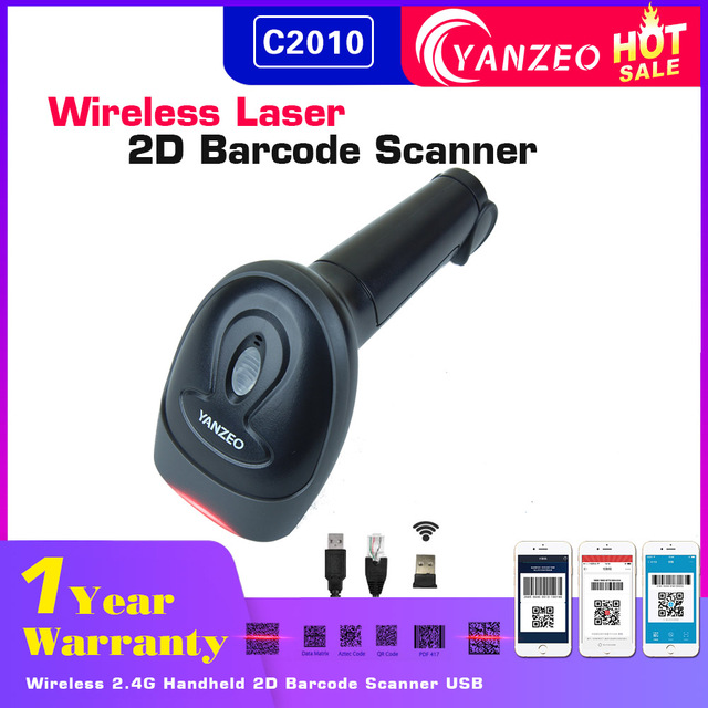 Yanzeo C2010 2.4G Skaner kodów kreskowych 2D PDF417 DM QR Code bezprzewodowy - ręczny - Wianko - 19