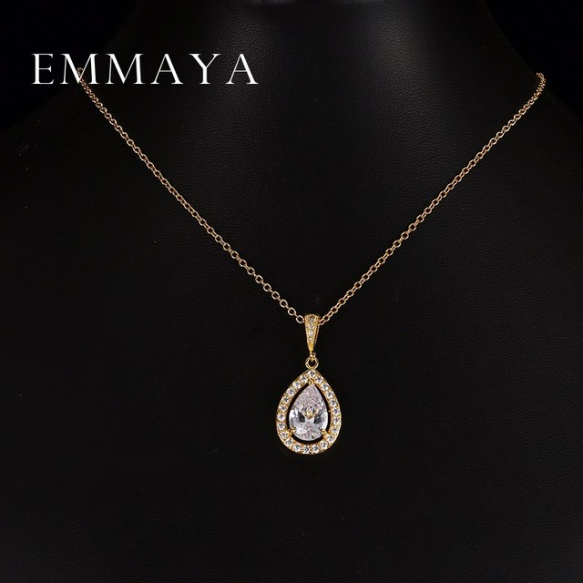 Naszyjnik z wisiorkiem Emmaya - Top białe złoto, kryształ wysokiej jakości - Wianko - 4