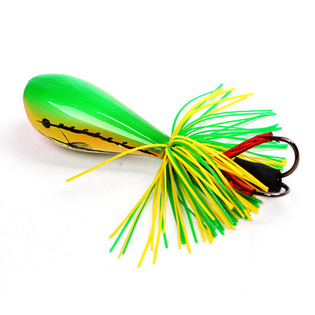 Przynęta żaba 90mm/10g do wędkarstwa wabiąca okonie Snakehead Bass - zielony/różowy - Wianko - 12