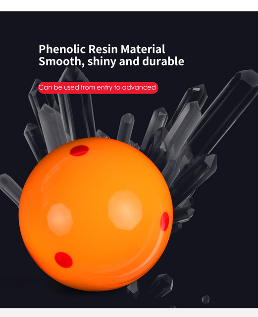Carom Cue basen z piłeczkami - stół treningowy, punkt Cue Ball, średnica 61.5mm, trwała żywica fenolowa - Wianko - 5