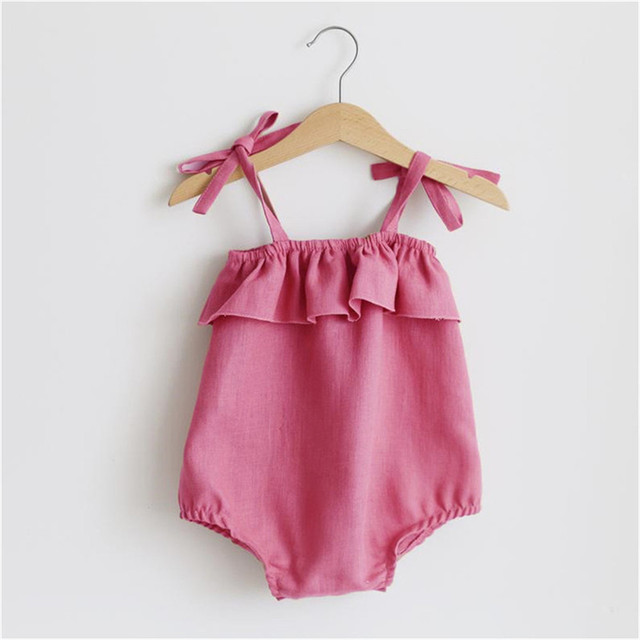 Ubranie dla dziewczynki w stylu Vintage na lato - spiochy Newborn-2Y w kwiatowe wzory, bawełniany jednoczęściowy kombinezon bez pleców - Wianko - 20