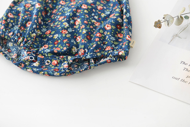 Ubranie dla dziewczynki w stylu Vintage na lato - spiochy Newborn-2Y w kwiatowe wzory, bawełniany jednoczęściowy kombinezon bez pleców - Wianko - 8