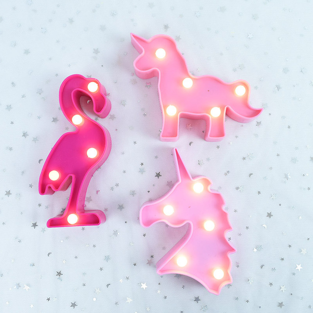 Lampa nocna jednorożec flamingo chmura z 3D efektem LED - dekoracja do pokoju dziecięcego, prezent noworoczny - Wianko - 10