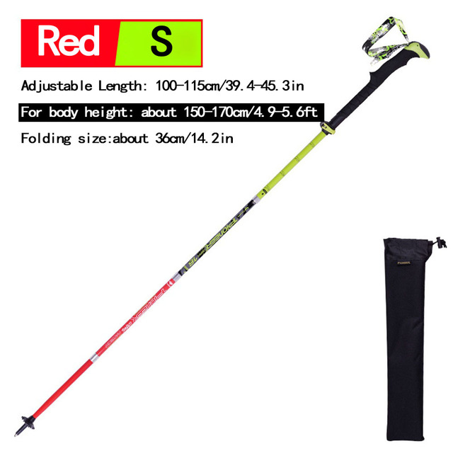 Składany drążek kij do trekkingu mężczyźni/kobiety Alpenstock Ultralight - Wianko - 7