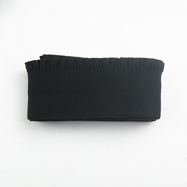 Opaska elastyczna z prążkowaną taśmą, szerokość 6cm, kolor: czarno-biało-szary - Wianko - 6