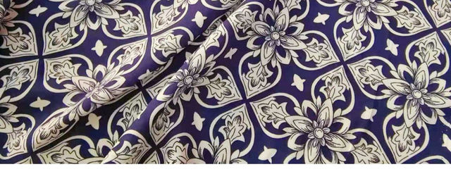 Bawełniano-jedwabna tkanina damskiej odzieży w klasycznej kolorystyce niebiesko-białej - Wianko - 6