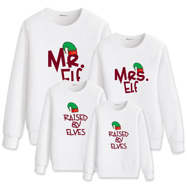 Zimowe świąteczne stroje rodzinne: list sweter z nadrukiem T-shirt dla rodziców i dzieci (dla par) - Wianko - 13