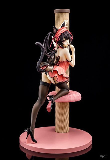 Figurka akcji Tokisaki Kurumi w sukience Nekomusume Cat Ver. o żywych detalach - 24cm, KADOKAWA - Wianko - 6