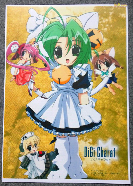 Zestaw 8 plakatów Anime Di Gi Charat z postaciami Dejiko, Puchiko, Usada Hikaru, Piyoko - A3, ścienna naklejka, idealne na prezenty - Wianko - 6