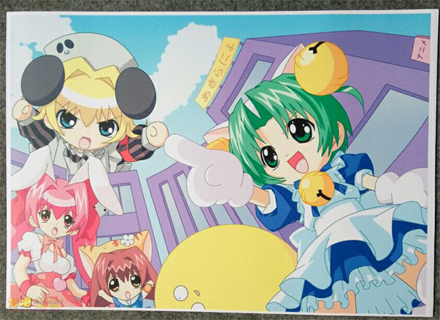 Zestaw 8 plakatów Anime Di Gi Charat z postaciami Dejiko, Puchiko, Usada Hikaru, Piyoko - A3, ścienna naklejka, idealne na prezenty - Wianko - 1