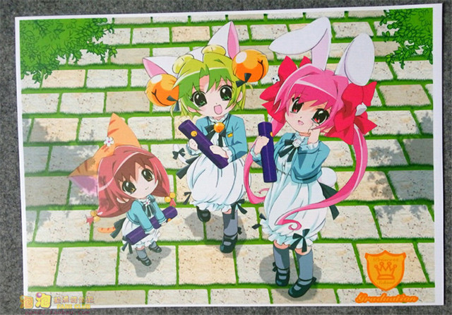 Zestaw 8 plakatów Anime Di Gi Charat z postaciami Dejiko, Puchiko, Usada Hikaru, Piyoko - A3, ścienna naklejka, idealne na prezenty - Wianko - 2