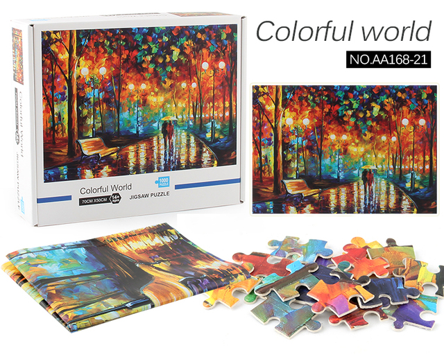 Puzzle Jigsaw 1000 sztuk Starry Sky Maple Forest - naturalna sceneria z opadłymi liśćmi dla dorosłych i zabawy - Wianko - 3