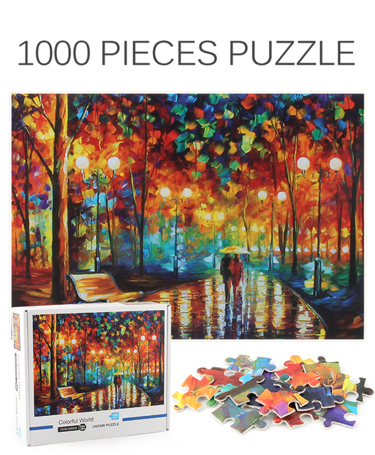 Puzzle Jigsaw 1000 sztuk Starry Sky Maple Forest - naturalna sceneria z opadłymi liśćmi dla dorosłych i zabawy - Wianko - 1