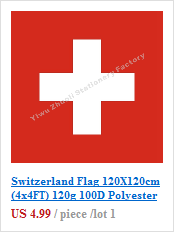 Flaga Szwajcarii z kantonu Wallis: 120x120 cm, 120g, 100D poliester, podwójnie szyta, wysokiej jakości - Wianko - 19