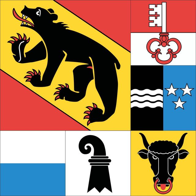 Flaga Szwajcarii z kantonu Wallis: 120x120 cm, 120g, 100D poliester, podwójnie szyta, wysokiej jakości - Wianko - 3