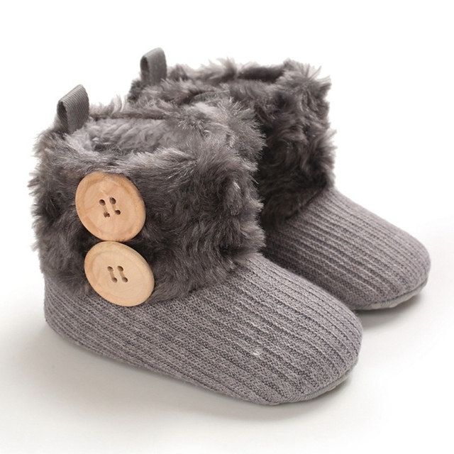 Zimowe buty dla niemowląt z miękką podeszwą - botki dla dziewczynek z ozdobnymi łukami - obuwie dla noworodków, 0-18M - Wianko - 12