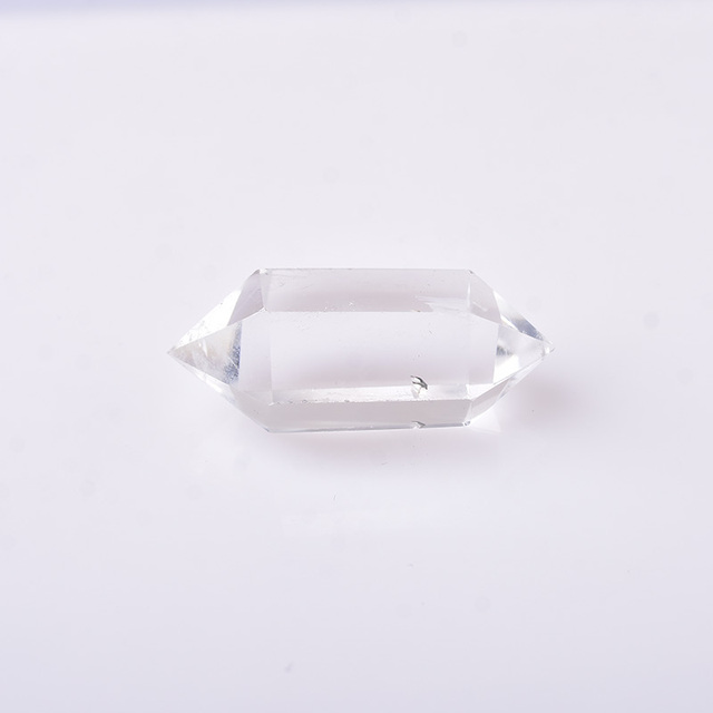 Jasny kryształ kwarcowy - sześciokątna podwójna wieża, polerowana, uzdrawiająca energia Reiki, biżuteria mineralna - Wianko - 6