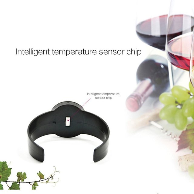 Przenośny wyświetlacz LCD cyfrowy termometr do czerwonego wina - narzędzie barowe do pomiaru temperatury w domu i kuchni - Wianko - 5