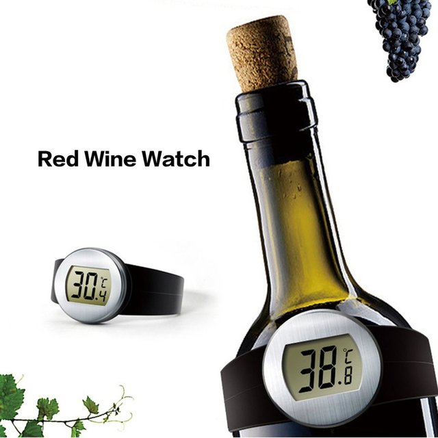 Przenośny wyświetlacz LCD cyfrowy termometr do czerwonego wina - narzędzie barowe do pomiaru temperatury w domu i kuchni - Wianko - 4