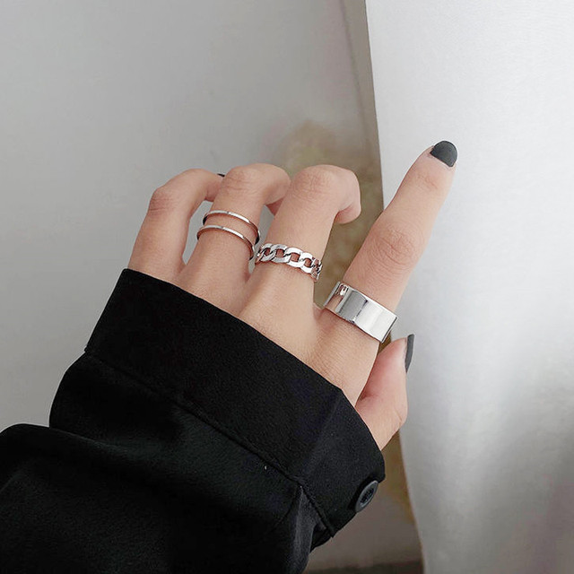 Pierścień damska biżuteria z otwieranym koreańskim stylem luksusowych pierścieni 2021. Trend osobowości w palec wskazujący - Wianko - 32