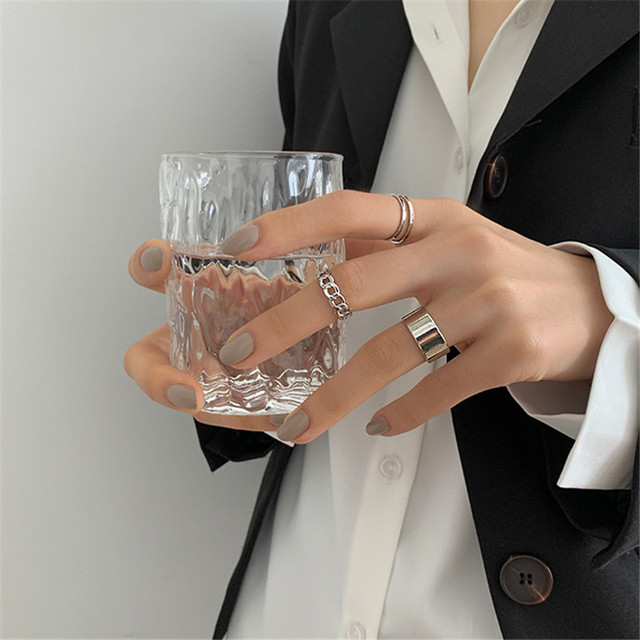 Pierścień damska biżuteria z otwieranym koreańskim stylem luksusowych pierścieni 2021. Trend osobowości w palec wskazujący - Wianko - 21