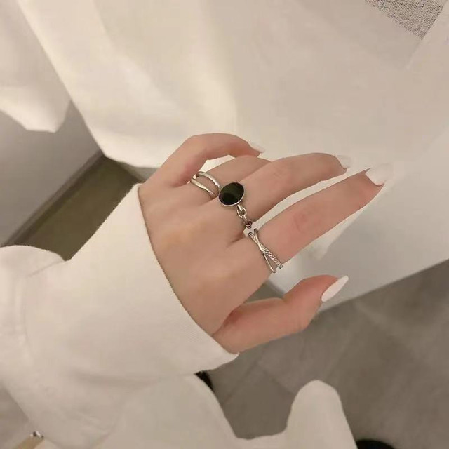 Pierścień damska biżuteria z otwieranym koreańskim stylem luksusowych pierścieni 2021. Trend osobowości w palec wskazujący - Wianko - 25