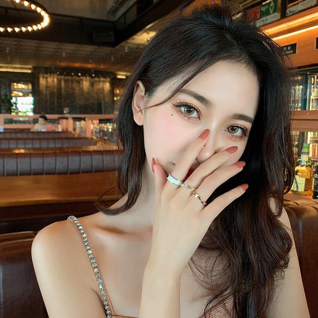 Pierścień damska biżuteria z otwieranym koreańskim stylem luksusowych pierścieni 2021. Trend osobowości w palec wskazujący - Wianko - 23
