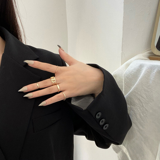 Pierścień damska biżuteria z otwieranym koreańskim stylem luksusowych pierścieni 2021. Trend osobowości w palec wskazujący - Wianko - 28