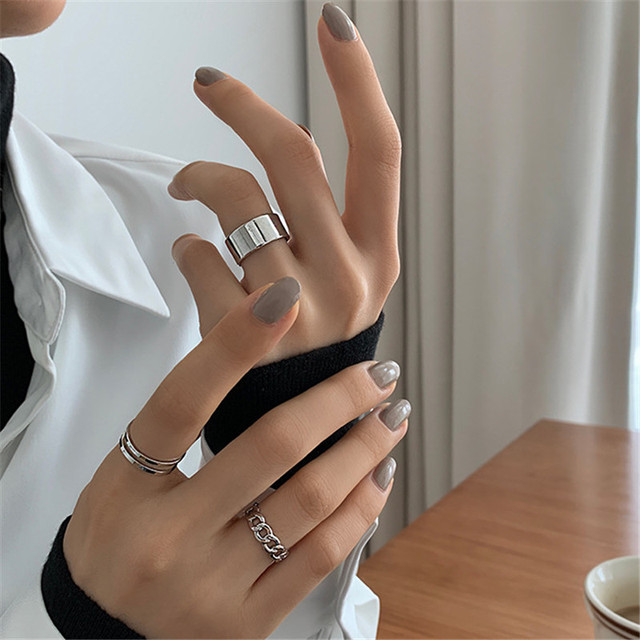 Pierścień damska biżuteria z otwieranym koreańskim stylem luksusowych pierścieni 2021. Trend osobowości w palec wskazujący - Wianko - 19