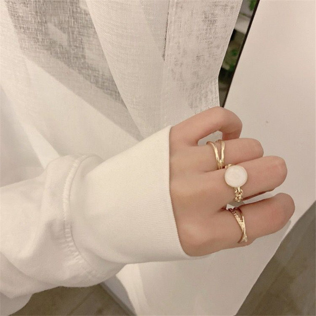 Pierścień damska biżuteria z otwieranym koreańskim stylem luksusowych pierścieni 2021. Trend osobowości w palec wskazujący - Wianko - 30