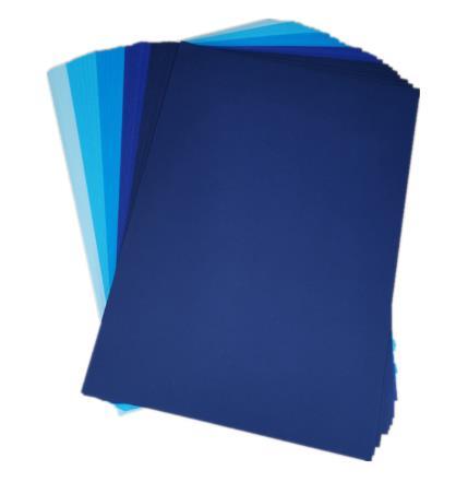 Zestaw papieru kartonowego niebieskiego koloru, 230g, A3/A4, idealny do kartek, rękodzieła, dekoracji - Wianko - 1