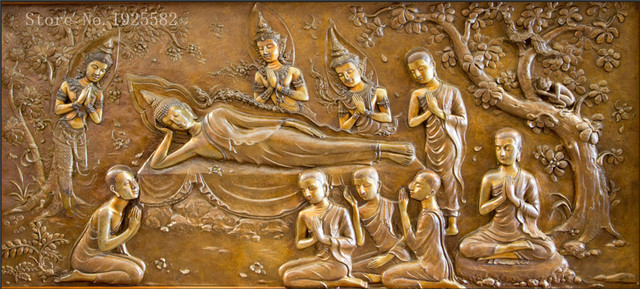 Tajski buddyjski posąg buddy - fototapeta 3D z tajskim motywem - Wianko - 12