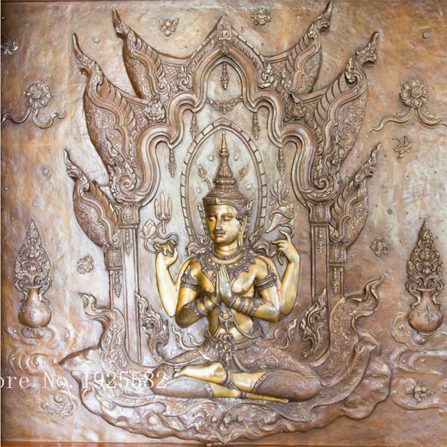 Tajski buddyjski posąg buddy - fototapeta 3D z tajskim motywem - Wianko - 8