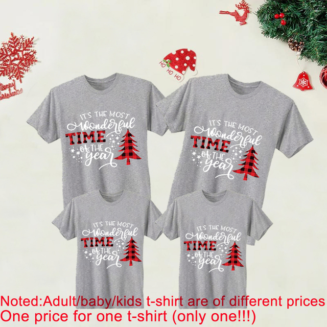 Zestaw rodzinnych koszulek świątecznych z nadrukami - idealne ubrania na najpiękniejszą porę roku dla taty, syna, mamy i dziecka - Wianko - 6