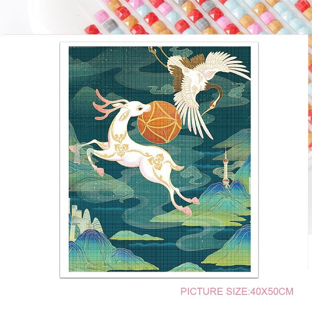 Diamentowy obraz haftowany DIY zwierzęce Anime - karp skaczący smok brama - do dekoracji domu - salon sypialnia ściana krzyżowy stitc mozaika - Wianko - 6