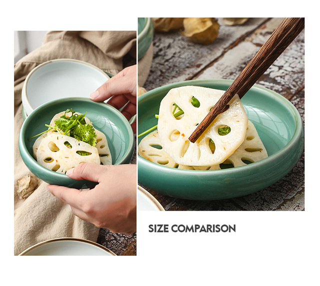 Kreatywne ceramiczne małe naczynie płyta domowa Underglaze Kimchi danie chiński styl japoński Sushi zastawa stołowa - Wianko - 10