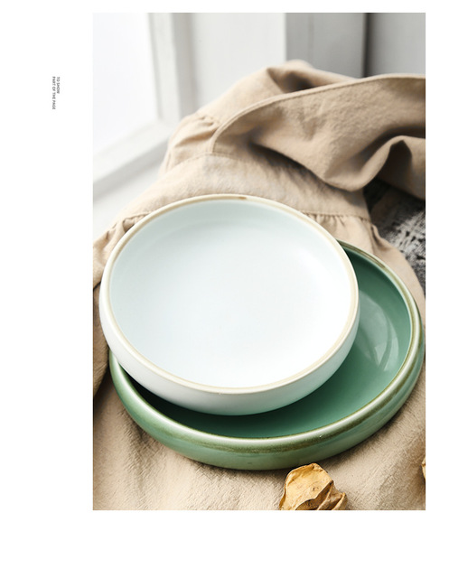 Kreatywne ceramiczne małe naczynie płyta domowa Underglaze Kimchi danie chiński styl japoński Sushi zastawa stołowa - Wianko - 8