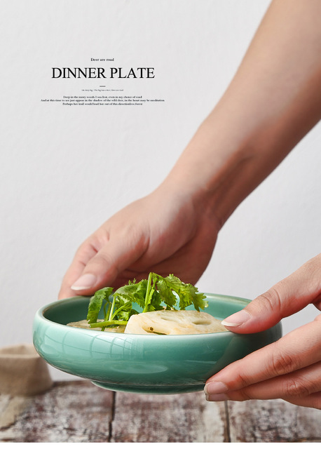 Kreatywne ceramiczne małe naczynie płyta domowa Underglaze Kimchi danie chiński styl japoński Sushi zastawa stołowa - Wianko - 6