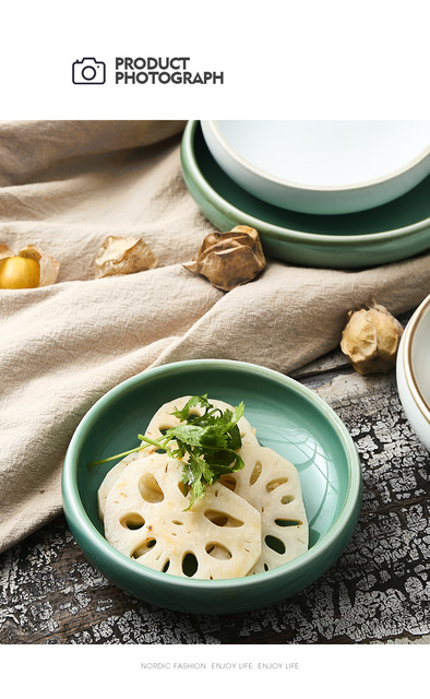 Kreatywne ceramiczne małe naczynie płyta domowa Underglaze Kimchi danie chiński styl japoński Sushi zastawa stołowa - Wianko - 4