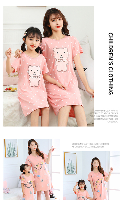 Sukienka wieczorowa dla nastoletniej dziewczyny z motywem Cartoon - koszula nocna letnia i piżama - Wianko - 41