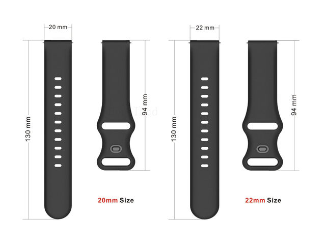 Pasek WatchSrap do Xiaomi MI 2 koloru 20/22 mm - silikonowa bransoleta sportowa dla zegarka inteligentnego Haylou RT LS05S/Mibro powietrza - Wianko - 18