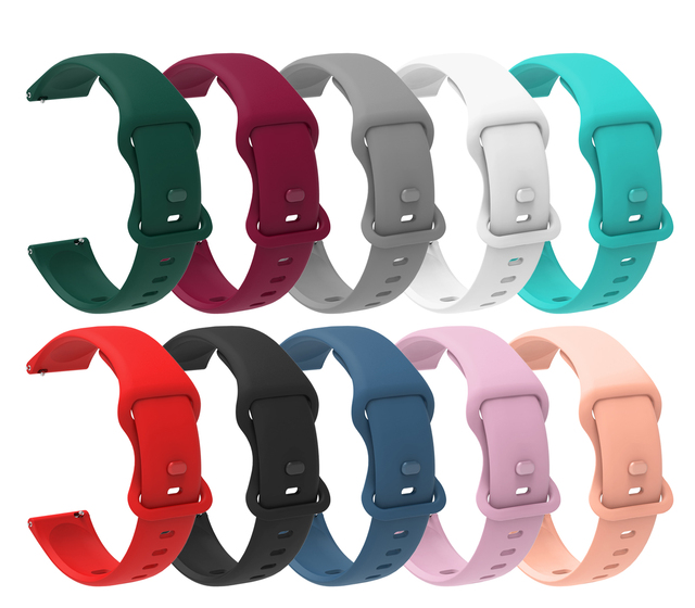 Pasek WatchSrap do Xiaomi MI 2 koloru 20/22 mm - silikonowa bransoleta sportowa dla zegarka inteligentnego Haylou RT LS05S/Mibro powietrza - Wianko - 5