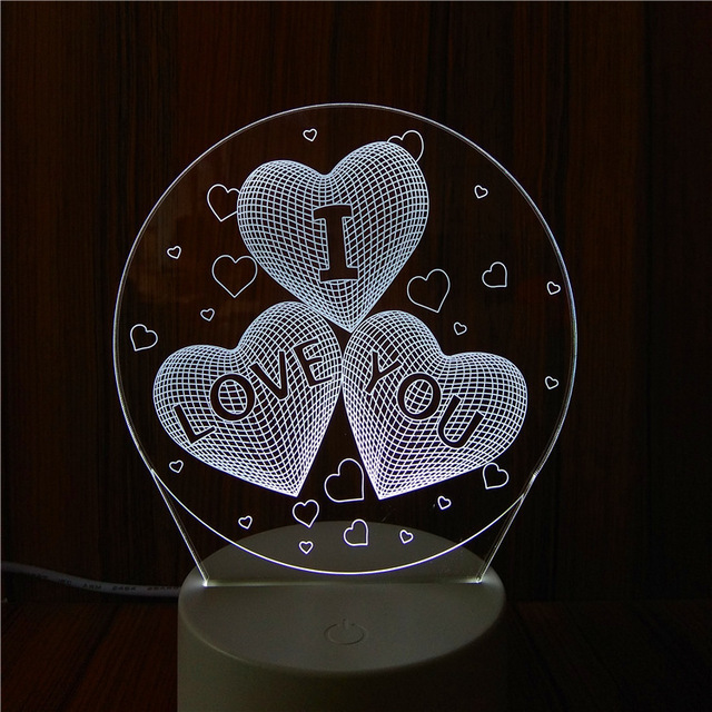 Lampka nocna LED USB, 3D, akrylowa, stylowa, różnorodne wzory, rękodzieło, dekoracje, ozdoby, prezent, biurko, choinka - Wianko - 11