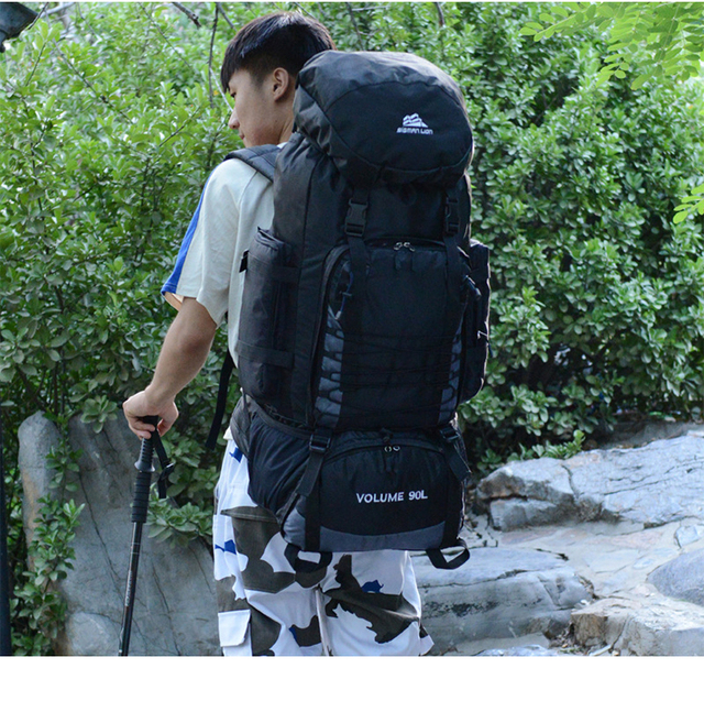 Duża torba podróżna 90L plecak wspinaczkowy turystyczny wojskowy kempingowy Trekking alpinizm XA857 + WA - Wianko - 9