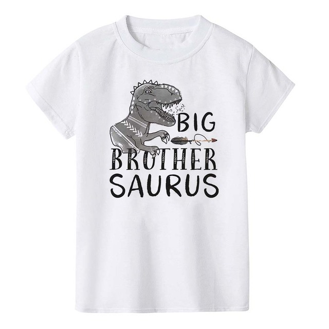 Mały brat Saurus - koszulka dla dzieci Big Bro Saurus - koszulka dla starszego brata Dopasowana koszula Brat Saurus - idealna na ciążę Ogłoszenie stroju Saurus dinozaur - pasujący do całości rodziny - Wianko - 22