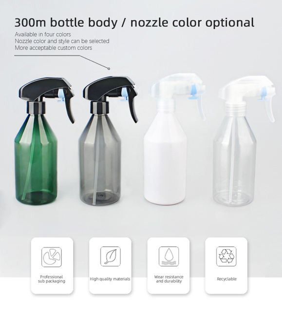 300ml butelka z rozpylaczem wielokrotnego użytku do opryskiwania roślin i fryzjerstwa, plastikowa, w wielu kolorach - Wianko - 2