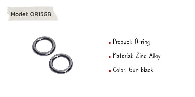 Metalowe kolorowe części do pistoletu czarnego o-ring 15mm - torebka ręczna - Wianko - 2