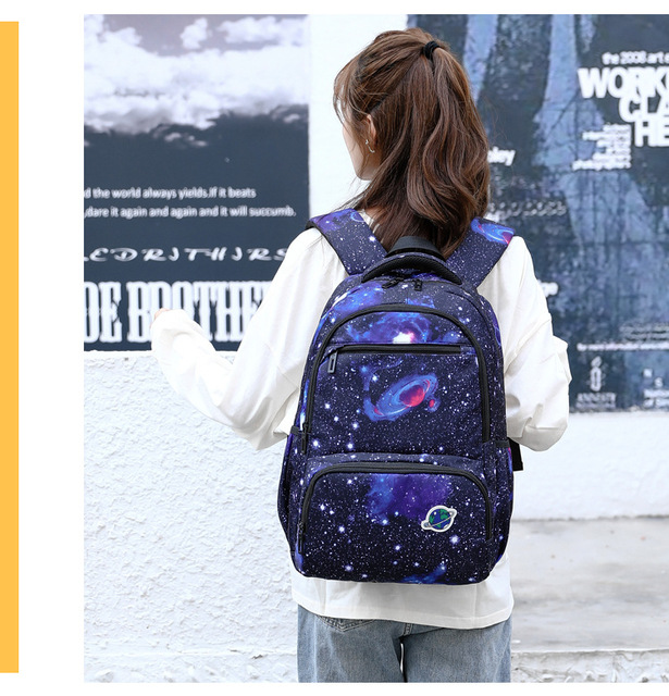 Plecak szkolny dla dzieci do szkoły podstawowej z nadrukiem gwiazd i ochroną grzbietu - Wianko - 11