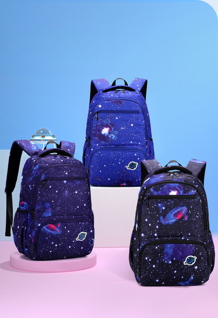 Plecak szkolny dla dzieci do szkoły podstawowej z nadrukiem gwiazd i ochroną grzbietu - Wianko - 13