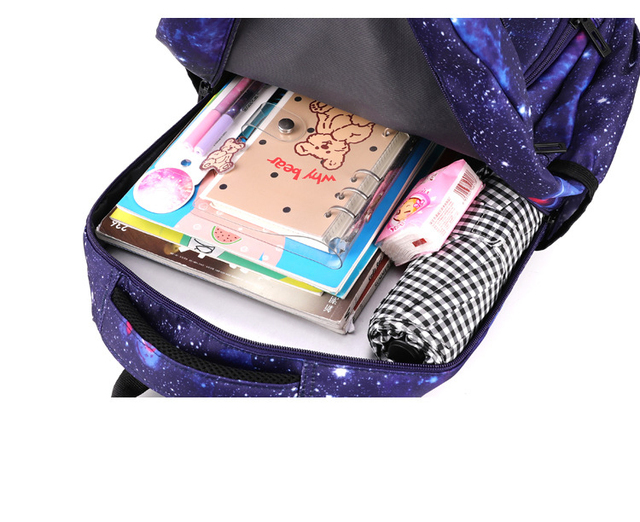 Plecak szkolny dla dzieci do szkoły podstawowej z nadrukiem gwiazd i ochroną grzbietu - Wianko - 28